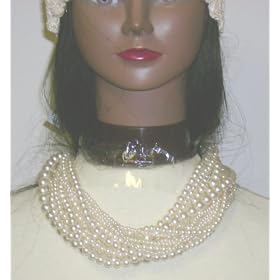 Click here to buy Nc113, Multisize Offwhite Fresh Water Multistrand Pearl Necklace with Matching Earrings for Women... by Gita.