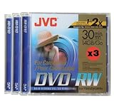 JVC - PACK de 3 DVD-RW Camescope 1,4 Go 30mn re-inscriptible vitesse X2