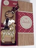 fossil leather patchwork keyfob