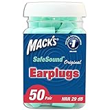 Mack's Ear Care Original Soft Foam Earplugs - Pack of 50 Pairs