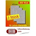 Magma Infrarotheizung 3er Set 800 Watt (Granit grau-wei�) OHNE Steckdosenregler