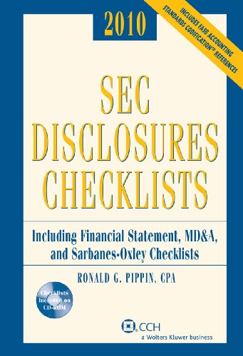 SEC Disclosures Checklists - (2010 Edition) W CD-ROM