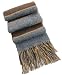 Handmade Luxurious Pure Alpaca Natural Fiber Scarf - Earthy Brown and Mustard (Clever Men Gift Idea/long Size)