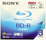 Sony BD-R 25GB �^��p 2�{���Ή� �ǋL�^ 10mm�P�[�X 3���p�b�N 3BNR1VBSJ2