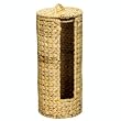 Household Essentials Banana Leaf Toilet Paper Holder with Lid, Natural
