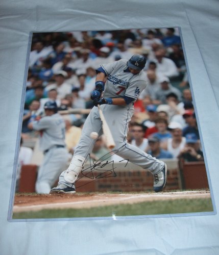 James Loney Autographed Los Angeles Dodgers 16x20 Photo W/PROOF, Picture of James Signing For Us.
