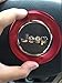 FMtoppeak New Auto Interior Steering Wheel Decorative Aluminum Cover Trim for 2011 - 2016 Jeep Grand Cherokee 2014-2016 Cherokee Red