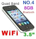 AIRPHONE NO4 (8GB) TOUCH SCREEN MOBILE PHONE GSM Quadband, Wi-Fi  Java, Dual Sim Dual Standby, Camera, 3.5 inch HVGA Screen, 9.3 mm Thin  Body, MP3 MP4 Player, USB, Sim Free Unlocked