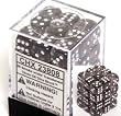 Chessex Translucent 12mm d6 Smoke w/White Dice Block 36 Dice