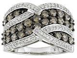 10KT WG 1.50CTW WHITE AND CHOCOLATE DIAMOND RING