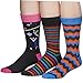 James Fiallo Mens 12 Pairs Patterned Dress Socks, Fits shoe 6-12 (sock size 10-13), M169-A-12