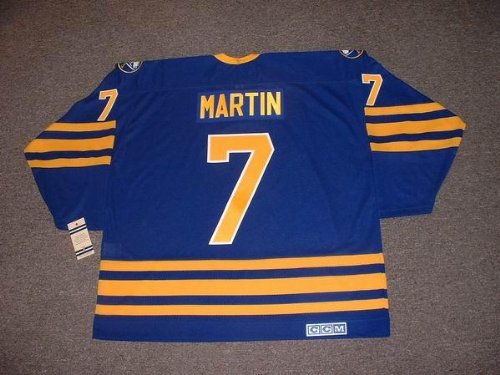 Buy RICK MARTIN Buffalo Sabres 1980 CCM Vintage Throwback Away Hockey Jersey