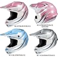 HJC Wave Women's CS-MX Motocross Motorcycle Helmet - 2008 Model - Color: MC-10 Silver/White/Black, Size: X-Large