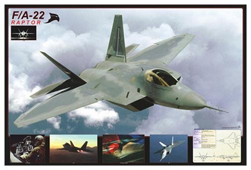 Cover image : Airplane Raptor Fa-22 Art Print Poster By Anonymous, 54 