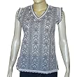 White Top Cotton Sleeveless Dress Size M