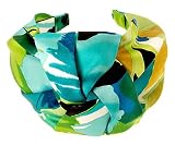 L. Erickson USA Knot Turban Headband - Water Lily Silk Print