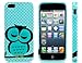 ETOU Sleeping Owl Printed Silicone Glittery Protective Case for iPhone 5