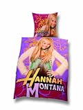 Global Labels G 15 600 WD114 117 Disney Renforce Bettw&auml;sche Fotodruck Hannah Montana 135 x 200 cm Bettbezug und 80 x 80 cm Kissenbezug