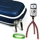 Kodak PlaySport HD Waterproof Pocket Video Camera, Mini Camcorder Accessories Kit: EVA Smooth Royal Blue Protective Hard Kodak Camera Case + PINK Kodak Camera Tripod with Flexible Grip Legs + Live * Laugh * Love VG Wrist Band!!!