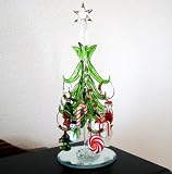 Crystal Christmas Tree with 12 Wine Charm Marker Ornaments