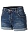 LE3NO Womens Stretchy High Waisted Denim Shorts with Pockets