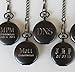 Personalized Monogrammed Quartz Gunmetal Pocket Watch with C
