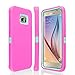 Galaxy S6 Edge Plus Case, Vogue Shop High Impact Heavy Duty PC+TPU Combo Armor Defender Protective Case Cover for Samsung Galaxy S6 Edge plus-Rose+Aqua