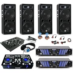 4000W PA SET Boxen Endstufe Verst�rker Mixer Doppel CD MP3 USB SD Player DJ-573