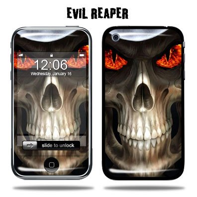 Apple iPhone Protective Vinyl Skin 3G/3GS 8GB 16GB 32GB - Evil Reaper
