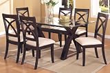 7 Pc Espresso Dining back Chairs