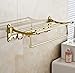 ROZIN Rozinsanitary Gold Finish Bathroom Folding Towel Rack Wall Mounted Clothes Towel Shelf Holder