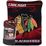 NHL Chicago Blackhawks "Cracked Ice" Fleece Blanket Throw (50"x60")