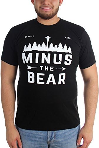 Minus The Bear - Mens Piney Fitted T-Shirt, Large, Black