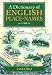 Book A Dictionary of English Place Names