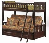 Newport Twin over Futon Bunk Bed plus Understorage Unit with Dark Chocolate Finish Newport Twin over Futon Bunk Bed plus Understorage Unit with Dark Chocolate Finish