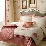 Rebecca Duvet Cover Set, Pink, Double