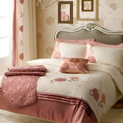Rebecca Duvet Cover Set, Pink, Double