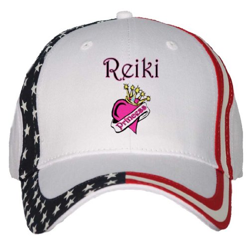 Reiki Princess USA Flag Hat / Baseball Cap
