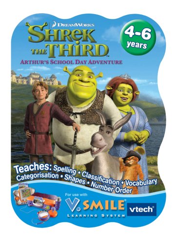 Childrens Toyshop  Toys : VTech V.Smile Learning Game: Shrek the Third: Arthur's School Day Adventure