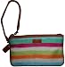 Women's Coach Wristlet Striped Logo Print