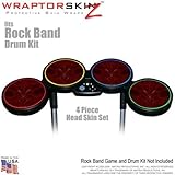 Abstract 01 Red Skin by WraptorSkinz fits Rock Band Drum Set for Nintendo W ....