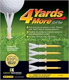 New! 4 Yards More Golf Tee 4-pack - 2 3/4 Yellow