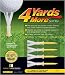 New! 4 Yards More Golf Tee 4-pack - 2 3/4 Yellow