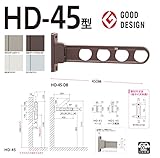 川口技研:腰壁用ホスクリーン　HDS-45型(2本入)　S(シルバー) HDS-45-S