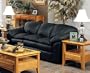 Avalon Classic Black Color Leather Sofa Seat Couch