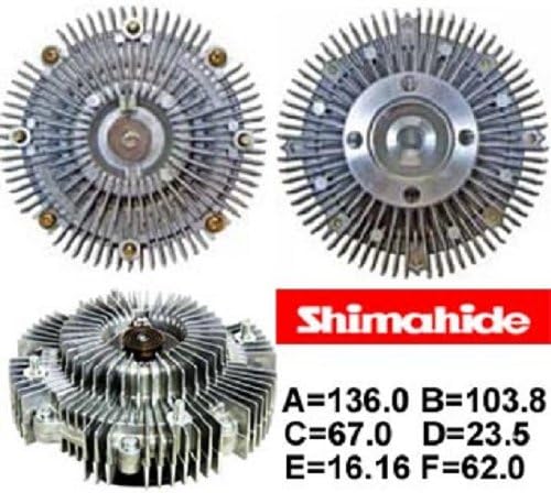 SHIMAHIDE FAN CLUTCH for '95-'04 TOYOTA TACOMA T100 4RUNNER TUNDRA 3.4L V6