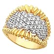 14K Two-Tone Gold Diamond Ring - 1.10 Ct.