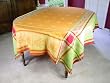 Cezanne Sunflowers Beautiful Yellows French Jacquard Tablecloth 100 by 65 inches
