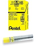 Pentel Super Hi-Polymer Lead Refill, 0.9mm Thick, HB, 180 Pieces of Lead (50-9-HB)