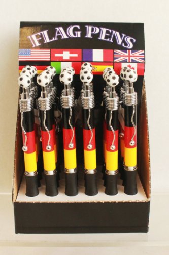 Kugelschreiber Display 24 Stück Deutschland Fußball Fanartikel!Schwarz Rot Gold